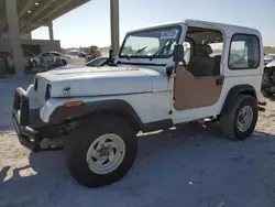 Salvage cars for sale at West Palm Beach, FL auction: 1992 Jeep Wrangler / YJ S