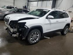 Salvage cars for sale at Ham Lake, MN auction: 2021 Jeep Cherokee Latitude LUX