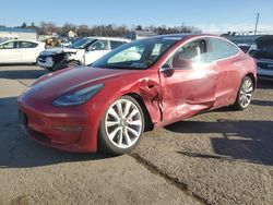 Salvage cars for sale at Pennsburg, PA auction: 2018 Tesla Model 3