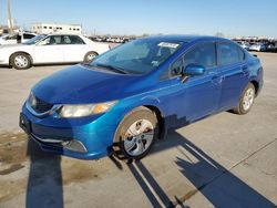 Salvage cars for sale at Grand Prairie, TX auction: 2014 Honda Civic LX