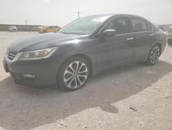 Salvage cars for sale at Andrews, TX auction: 2015 Honda Accord Sport