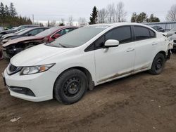 Salvage cars for sale at Bowmanville, ON auction: 2015 Honda Civic LX