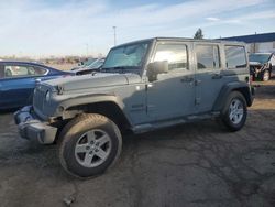 Salvage cars for sale at Woodhaven, MI auction: 2015 Jeep Wrangler Unlimited Sport