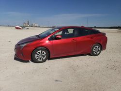 Salvage cars for sale at New Braunfels, TX auction: 2017 Toyota Prius