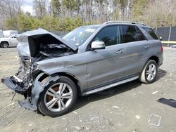 Salvage cars for sale at Waldorf, MD auction: 2014 Mercedes-Benz ML 350 4matic