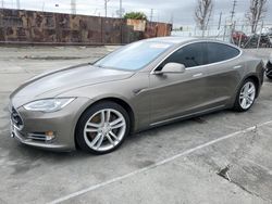 Salvage cars for sale at Wilmington, CA auction: 2015 Tesla Model S 70D