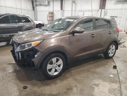 Salvage cars for sale at Franklin, WI auction: 2013 KIA Sportage LX