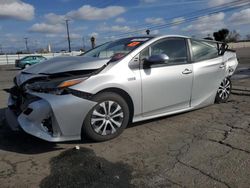 Salvage cars for sale at Colton, CA auction: 2021 Toyota Prius Prime LE