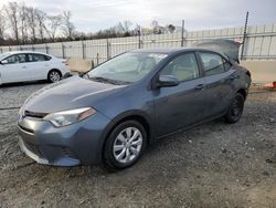 Salvage cars for sale at Spartanburg, SC auction: 2016 Toyota Corolla L