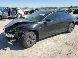 Salvage cars for sale at Houston, TX auction: 2018 Tesla Model 3