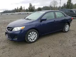 Salvage cars for sale at Graham, WA auction: 2012 Toyota Corolla Base