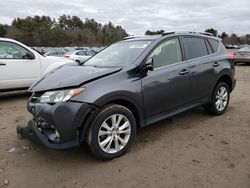 Salvage cars for sale at Mendon, MA auction: 2014 Toyota Rav4 Limited