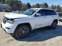 Salvage cars for sale at Mendon, MA auction: 2017 Jeep Grand Cherokee Limited