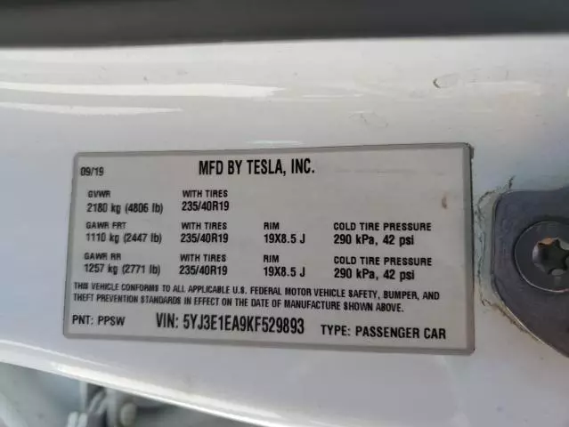 2019 Tesla Model 3