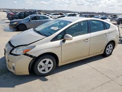 Salvage cars for sale at Grand Prairie, TX auction: 2011 Toyota Prius