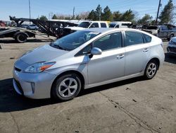 Salvage cars for sale at Denver, CO auction: 2015 Toyota Prius