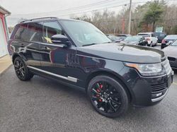 Salvage cars for sale at North Billerica, MA auction: 2015 Land Rover Range Rover Supercharged