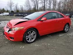 Salvage cars for sale at Waldorf, MD auction: 2008 Honda Civic SI