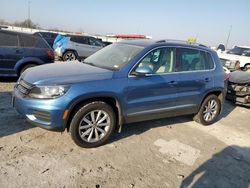 Salvage cars for sale at Cahokia Heights, IL auction: 2017 Volkswagen Tiguan Wolfsburg