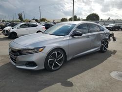 Salvage cars for sale from Copart Miami, FL: 2022 Honda Accord Sport