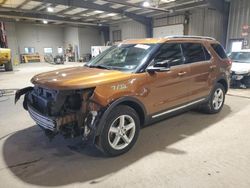 Salvage cars for sale at West Mifflin, PA auction: 2017 Ford Explorer XLT