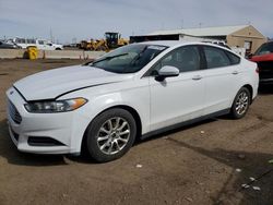 Salvage cars for sale at Brighton, CO auction: 2015 Ford Fusion S