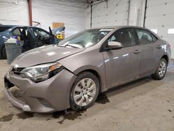 Salvage cars for sale at Center Rutland, VT auction: 2014 Toyota Corolla L