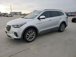 Salvage cars for sale at Grand Prairie, TX auction: 2017 Hyundai Santa FE SE