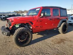 Jeep salvage cars for sale: 2019 Jeep Wrangler Unlimited Sport