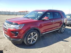 Salvage cars for sale at Cahokia Heights, IL auction: 2018 Ford Explorer Limited