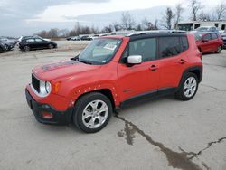 Salvage cars for sale at Bridgeton, MO auction: 2018 Jeep Renegade Limited