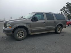 Ford Excursion Limited salvage cars for sale: 2004 Ford Excursion Limited