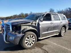 Salvage cars for sale at Brookhaven, NY auction: 2010 Toyota Sequoia Platinum