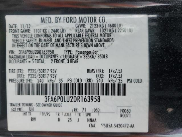 2013 Ford Fusion SE Hybrid