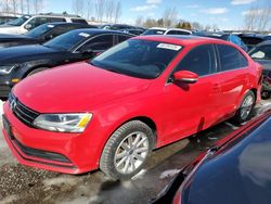 Carros salvage a la venta en subasta: 2015 Volkswagen Jetta SE