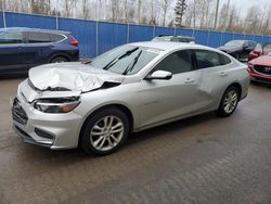 Salvage cars for sale at Moncton, NB auction: 2018 Chevrolet Malibu LT