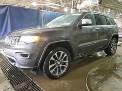 Salvage cars for sale at Woodhaven, MI auction: 2018 Jeep Grand Cherokee Overland