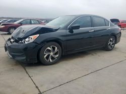 Salvage cars for sale at Grand Prairie, TX auction: 2017 Honda Accord LX