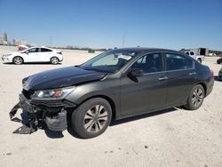 Salvage cars for sale at New Braunfels, TX auction: 2014 Honda Accord LX