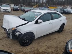 Salvage cars for sale at North Billerica, MA auction: 2016 Toyota Corolla L