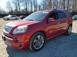 Salvage cars for sale at Waldorf, MD auction: 2012 GMC Acadia Denali