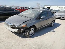 Salvage cars for sale at Kansas City, KS auction: 2012 Honda Civic EX