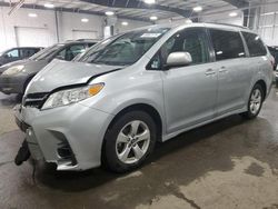 Salvage cars for sale at Ham Lake, MN auction: 2019 Toyota Sienna LE