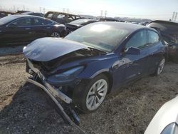 Salvage cars for sale at Elgin, IL auction: 2022 Tesla Model 3