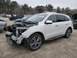 Salvage cars for sale at Mendon, MA auction: 2019 Acura MDX Technology