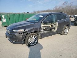 Salvage cars for sale at Ellwood City, PA auction: 2016 Jeep Cherokee Limited