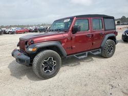 Salvage cars for sale at Houston, TX auction: 2022 Jeep Wrangler Unlimited Sport