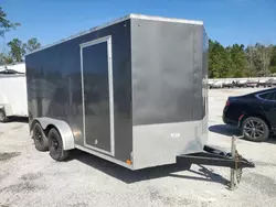 Salvage trucks for sale at Harleyville, SC auction: 2022 Novae Y8414HLVTA070 Enclosed Cargo Trailer