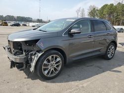 Salvage cars for sale at Dunn, NC auction: 2015 Ford Edge Titanium