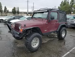 Vehiculos salvage en venta de Copart Rancho Cucamonga, CA: 2001 Jeep Wrangler / TJ SE